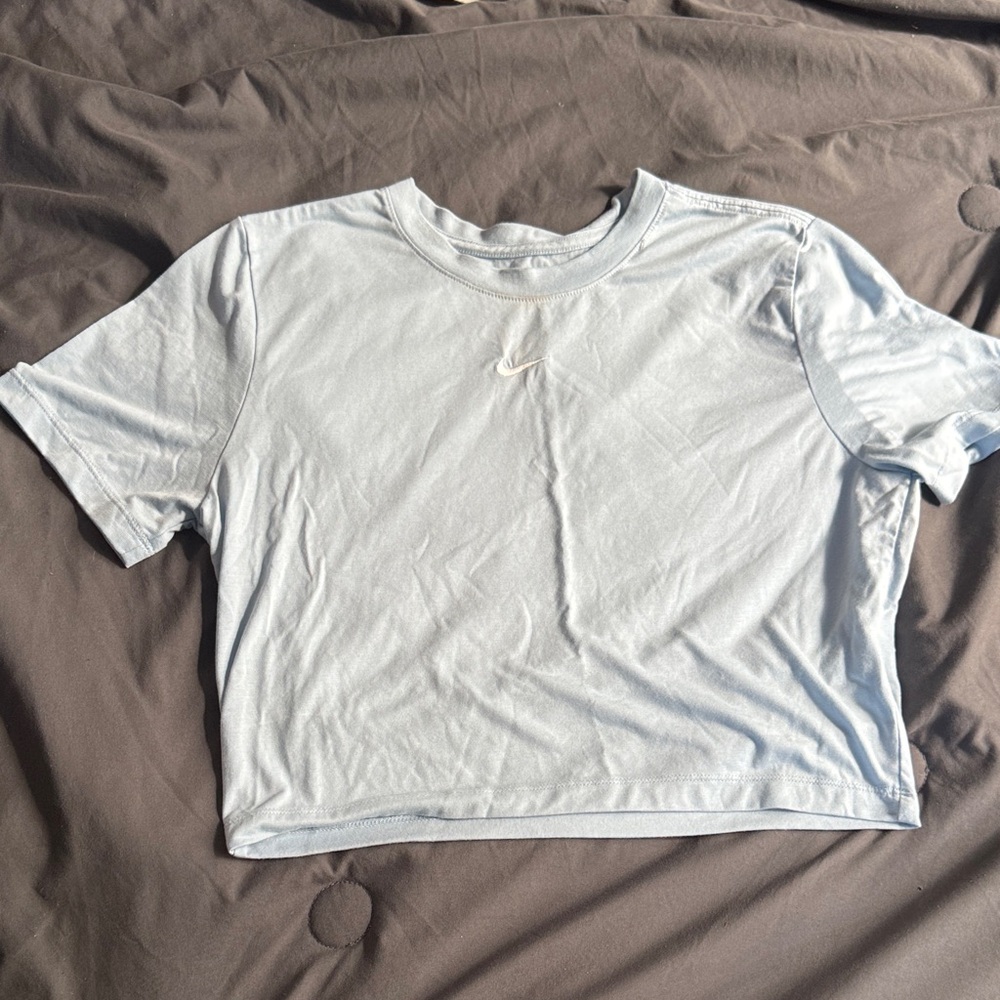 Nike Light Blue Crop Top